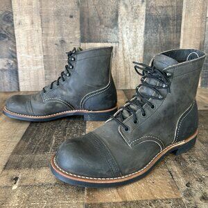 Red Wing 8086 Heritage Iron Ranger Plain Toe Lace Up Work Boots Mens 8 D